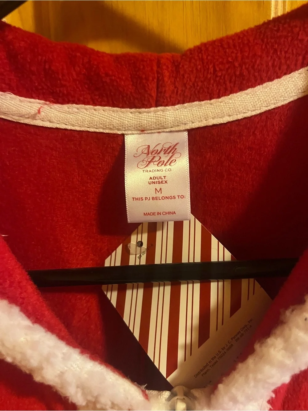Red Santa Hooded One-Piece Pajamas